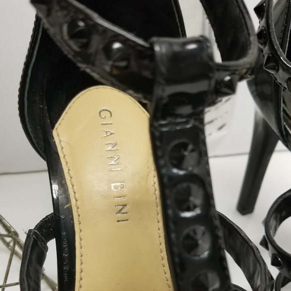 Giani Bini black heel w black stud jewels - Picture 7 of 8
